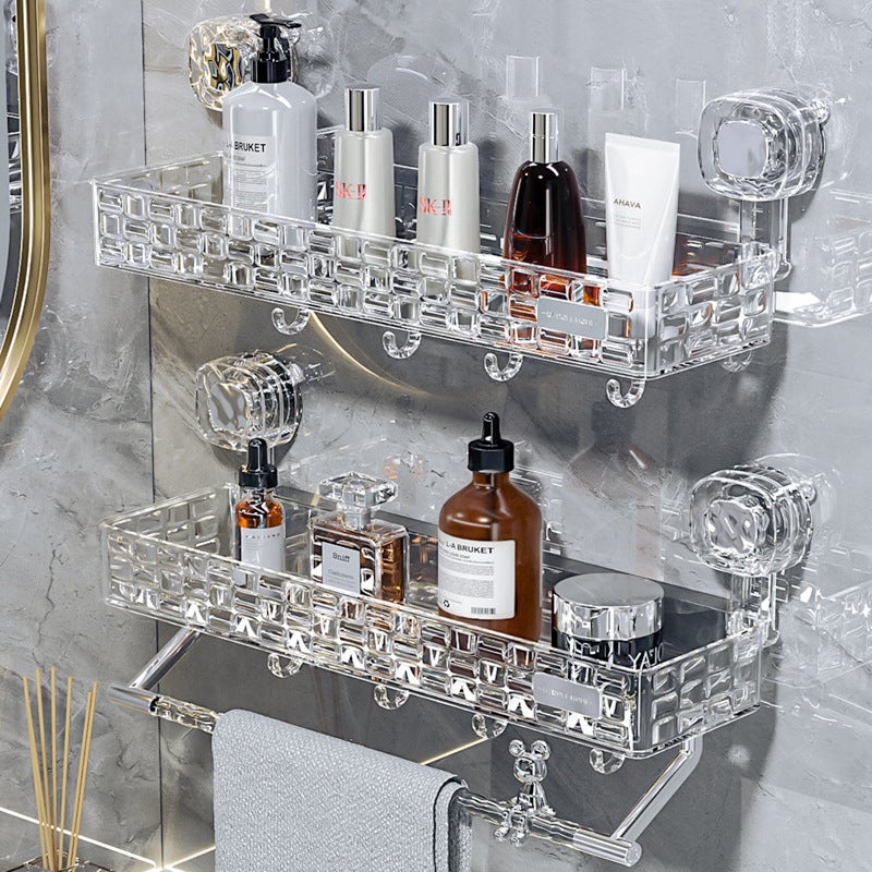 Suction Cup Storage Rack – Wall-Mounted Bathroom Organizer for Toilet and Shower - Image 2